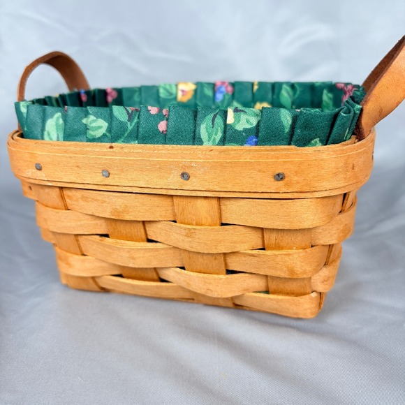 Longaberger Other - Longaberger 1996 Horizon of Hope Basket Green Floral Liner Plastic Protector